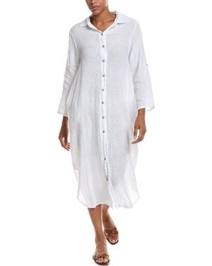 Persaman New York Linen Midi Dress - White