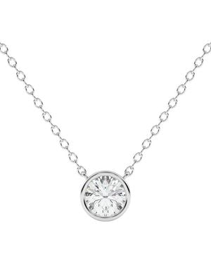 Lab Grown Diamonds 14K 0.75 Ct. Tw. Lab-Grown Diamond Necklace - Metallic