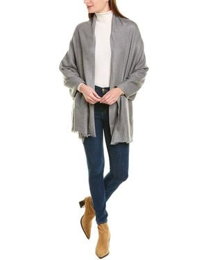 Amicale Cashmere Solid Cashmere & Wool-Blend Wrap - Grey