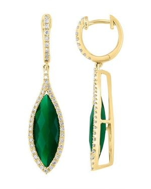 Effy Fine Jewelry 14K 4.43 Ct. Tw. Diamond & Onyx Earrings - White