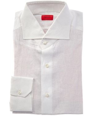 Isaia Linen Dress Shirt - White