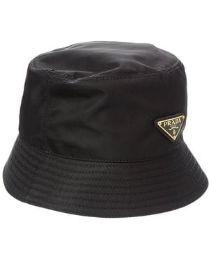 Prada Logo Bucket Hat - Black