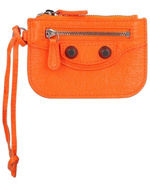 Balenciaga Le Cagole Leather Coin Purse - Orange