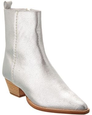 Free People Bowers Embroidered Leather Boot - White
