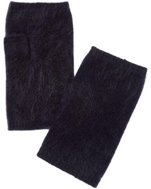 Amicale Cashmere Brushed Cashmere Armwarmers - Blue