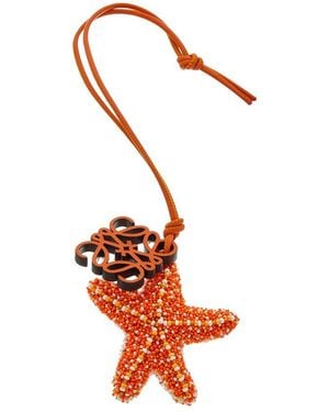 Loewe Anagram Leather Charm - White