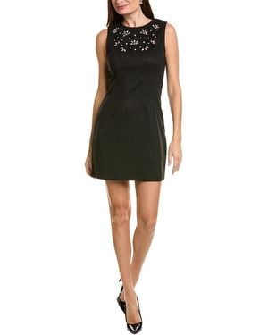 Ellen Tracy Faux Suede Dress - Black