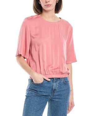 Bella Dahl Elastic Waist Top - Red