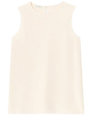 Lafayette 148 New York Sleeveless Adela Silk-Blend Blouse - Natural