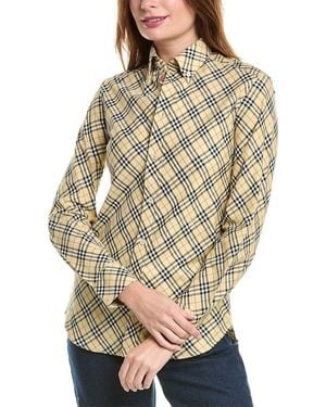 Burberry Check Shirt - Natural