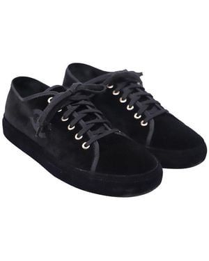 CHANEL Leather Interlocking Cc Logo Trainer (Authentic Pre-Loved) - Black
