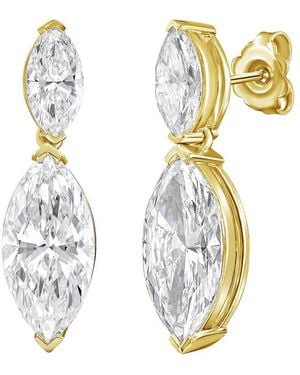 Diana M. Jewels 14K 15.00 Ct. Tw. Drop Earrings - White