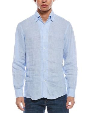 Robert Talbott Morgan Linen Shirt - Blue