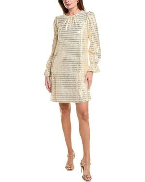 Donna Ricco Sequin Shift Dress - Natural