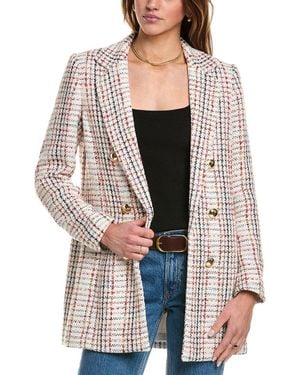 Anne Klein Tweed Coat - Grey