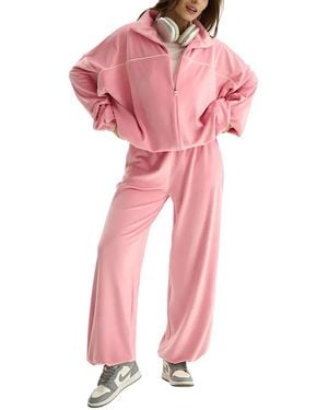 Emma way 2Pc Jacket & Pant Set - Pink