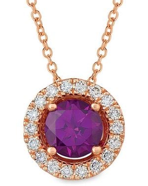 Le Vian Le Vian 14k Strawberry Gold 1.04 Ct. Tw. Purple Garnet Pendant - Pink