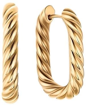 Gabi Rielle 14K Over Cz Hoop Earrings - Metallic