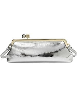 Tiffany & Fred Paris Frame Leather Shoulder Bag - White