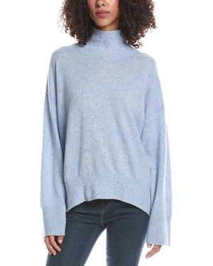Brodie Cashmere Deniese Roll Neck 100% Cashmere Jumper - Blue