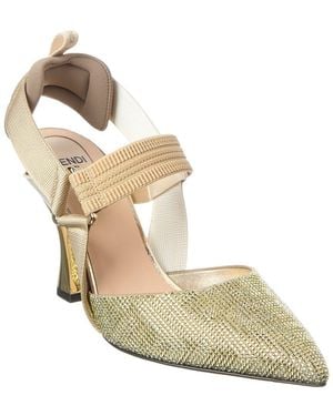 Fendi Colibri Slingback Pump - Metallic