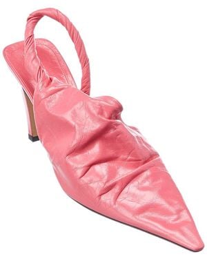 Bottega Veneta The Point Leather Slingback Pump - Pink