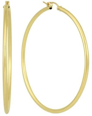 MaxColor Plated Hoop Earrings - Metallic