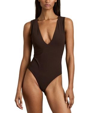 Reiss Naomi Plunge Swimsuit - Black
