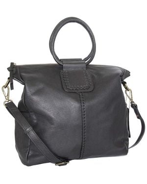 Nino Bossi Tonya's Ring Genuine Leather Tote - Black