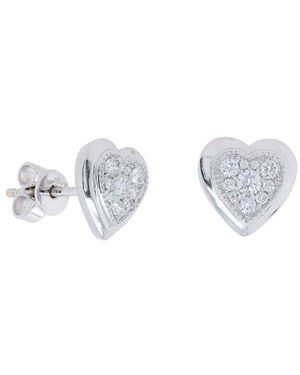 Diana M. Jewels 14k 0.22 Ct. Tw. Diamond Earrings - White