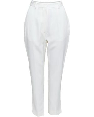 McQueen 2020 Wool Curved Pant, Size It (Authentic Pre-Loved) - White