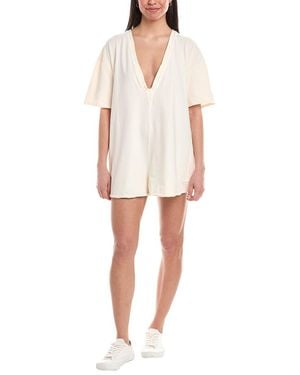 Free People Hot Shot T-Shirt Romper - White