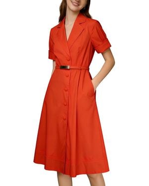 BRC By BURRYCO Short Sleeve Shirt Dress - Red