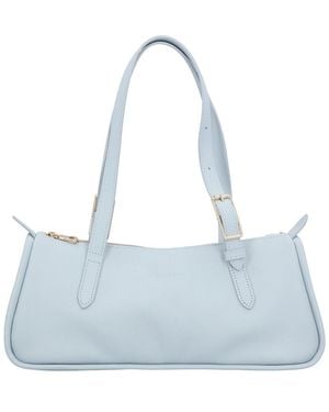 Longchamp Looong Leather Shoulder Bag - Blue
