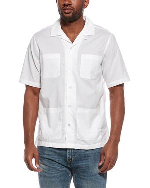 J.McLaughlin Guyabera Woven Shirt - White