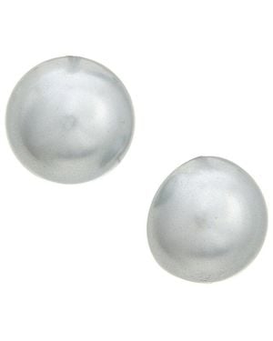 Kenneth Jay Lane Button Earrings - White