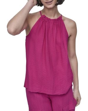 DKNY Halter Crinkle Top - Purple