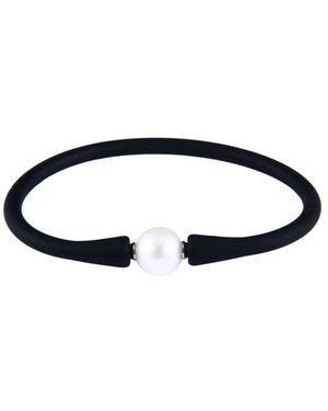 Splendid Plated 10-11mm Freshwater Pearl Bracelet - Black