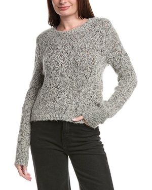 1.STATE Cable Crewneck Sweater - Gray