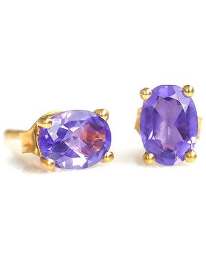 TIRAMISU 10K 1.42 Ct. Tw. Amethyst Studs - Blue