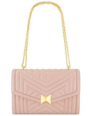 Mac Duggal Quilted Napa Leather Handbag - Pink