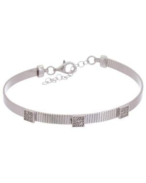 Meshmerise 18K Over 0.05 Ct. Tw. Diamond Bangle Bracelet - White