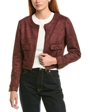 Laundry by Shelli Segal Patch Pocket Jacket - Red