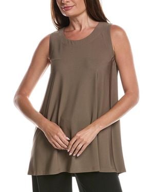 Lafayette 148 New York Scoop Neck Tank Top - Grey