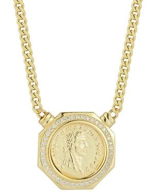 Sphera Milano 14K Plated Cz Necklace - Metallic