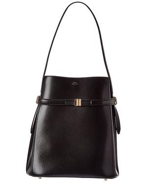 TOTEME Belted Leather Bucket Bag - Black
