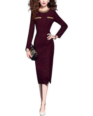 VERA DOLINI Midi Dress - Purple