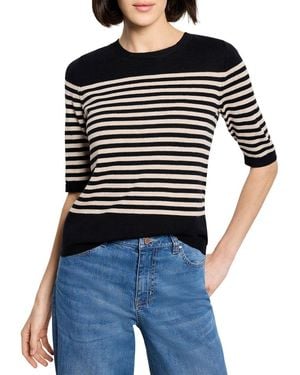 NIC+ZOE Petite Stripe Jumper T-Shirt - Blue