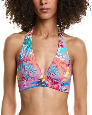 Johnny Was Halter Bikini Top - Blue
