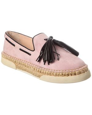 Tod's Tassel Suede Espadrille - Pink